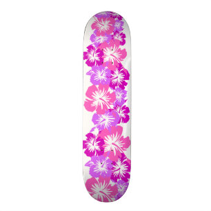 Skateboard Impresión floral hawaiana de la camisa de hawaian