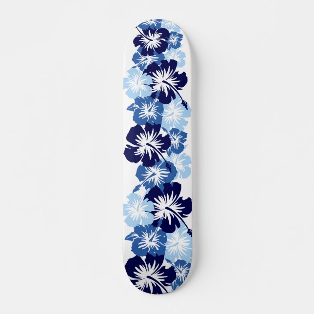 Skateboard Impresión floral hawaiana de la camisa de hawaiana (Anverso )