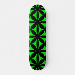 Skateboard Impresión retro/negra impresionante y verde modern
