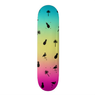 Skateboard Impresión tropical