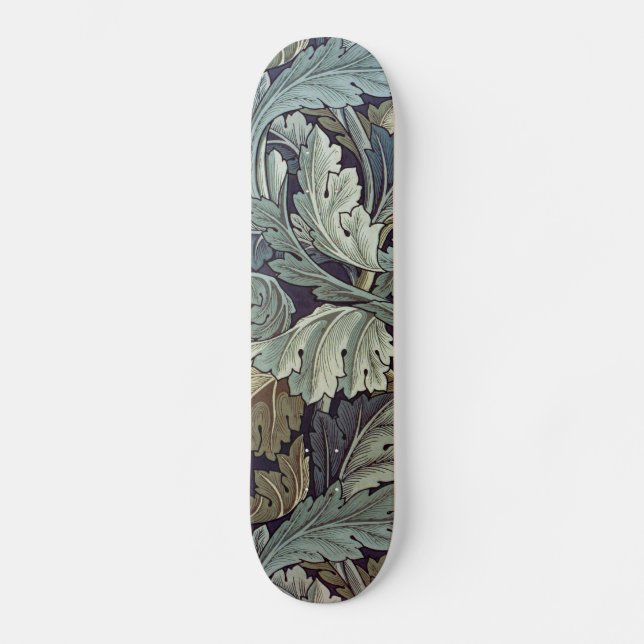 Skateboard Impresionante diseño de hojas de William Morris Ac (Anverso)