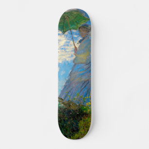 Skateboard Impresionismo de Monet Woman Parasol