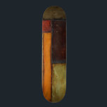 Skateboard Impresionista otoñal de Jennifer Goldberger<br><div class="desc">Colores otoñales impregnan este cuadro impresionista de Jennifer Goldberger. El rojo,  el marrón,  el marrón y el naranja oscuro rellenan los paneles geométricos que componen el fondo de esta pieza. ¡Compra una copia hoy!</div>