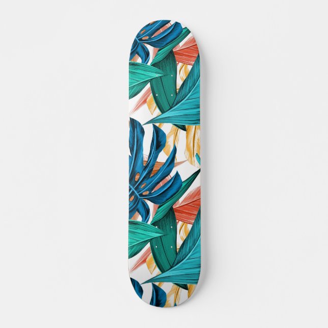 Skateboard Imprimir hojas tropicales exóticas (Anverso )