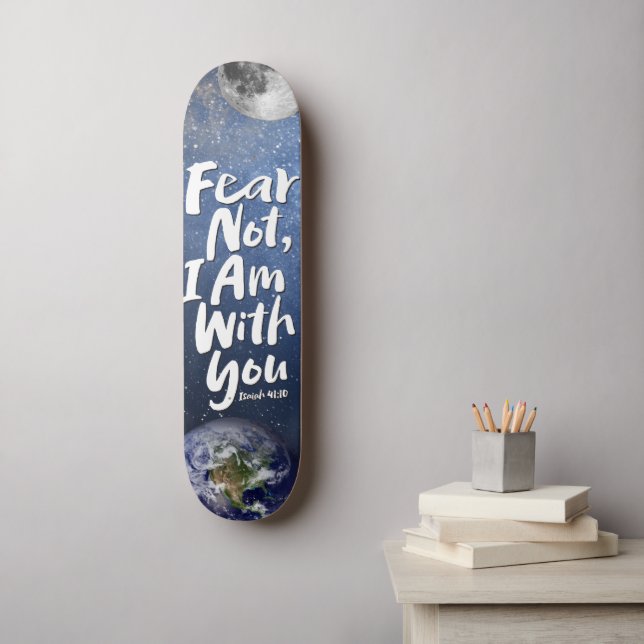Skateboard Increíble MIEDO NO AL Planeta Espacial Religioso I (Arte de la pared)