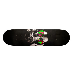 Skateboard Índice de inteligencia del neón. Cubierta del
