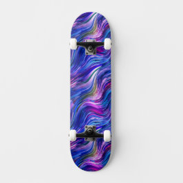 Skateboard Indigo Alcohol Ink