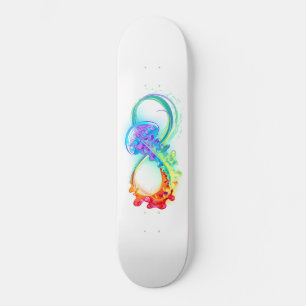 Skateboard Infinidad con las medusas del arcoiris