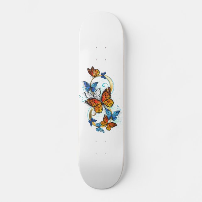 Skateboard Infinidad de Mariposas Monarca (Anverso)