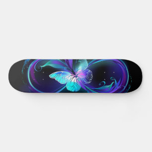 Skateboard Infinito brillante con mariposa mágica