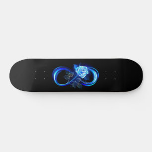 Skateboard Infinito brillante con rosa azul