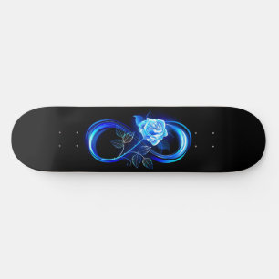 Skateboard Infinito brillante con rosa azul