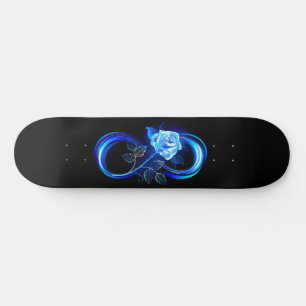 Skateboard Infinito brillante con rosa azul