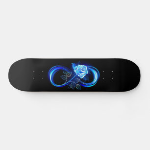 Skateboard Infinito brillante con rosa azul