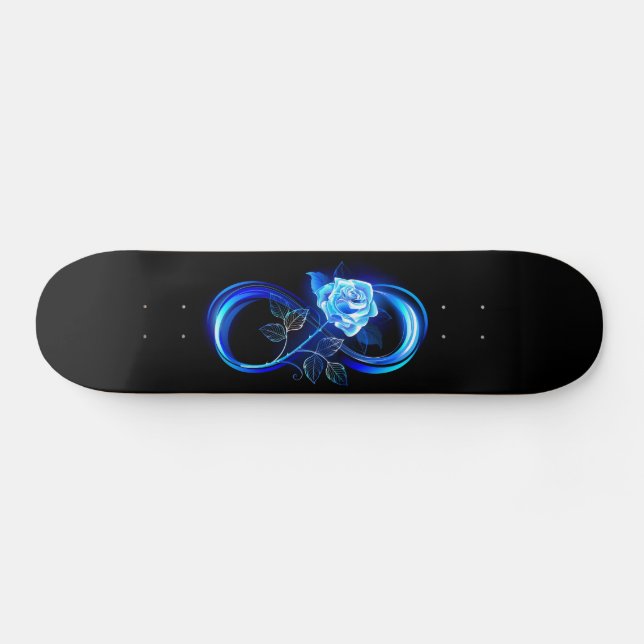 Skateboard Infinito brillante con rosa azul (Horz)