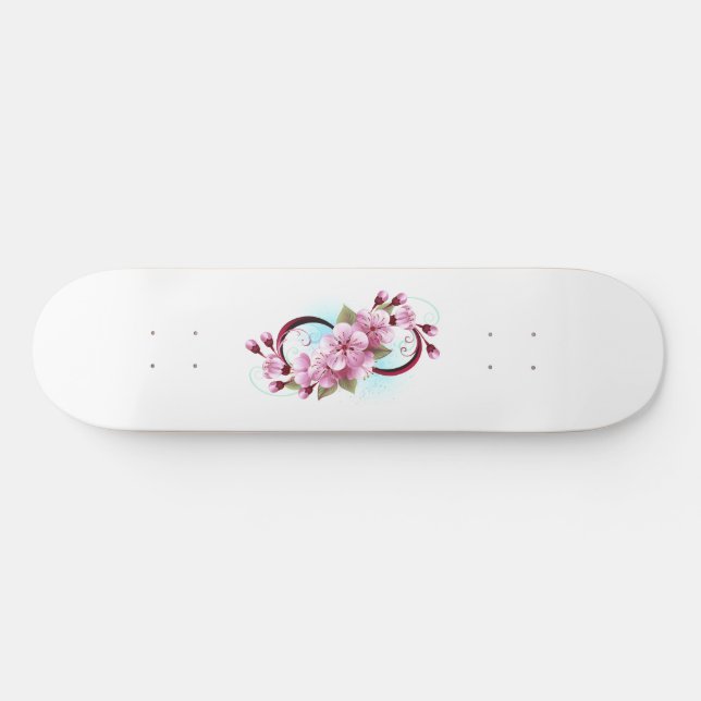 Skateboard Infinito con las flores de flores de Sakura Blosso (Horz)