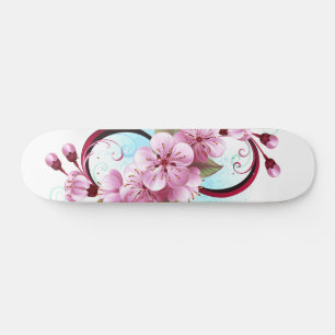 Skateboard Infinito con las flores de flores de Sakura Blosso