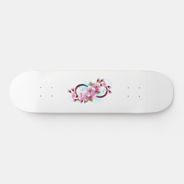 Skateboard Infinito con las flores de flores de Sakura Blosso (Horz)