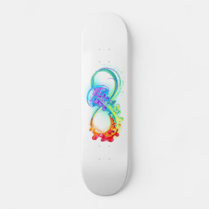 Skateboard Infinito con medusa arcoíris