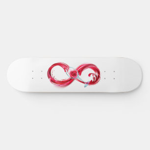 Skateboard Infinito con vino Rojo