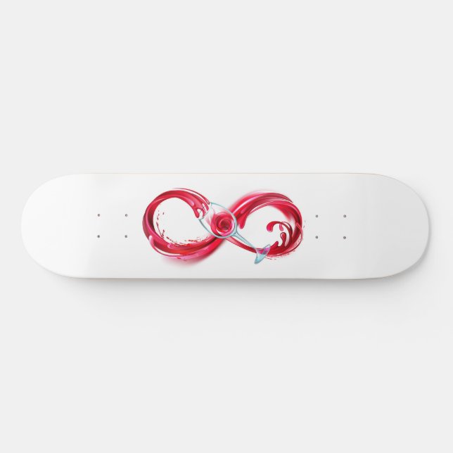 Skateboard Infinito con vino Rojo (Horz)