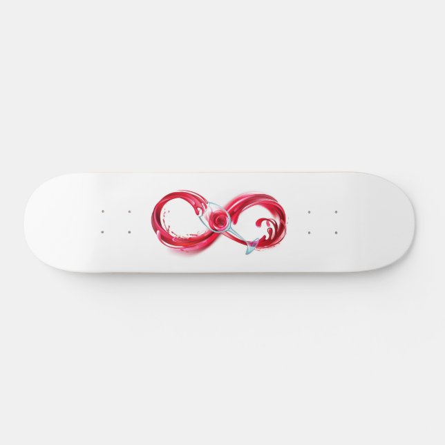 Skateboard Infinito con vino Rojo (Horz)