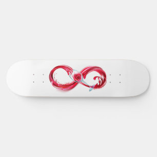 Skateboard Infinito con vino Rojo