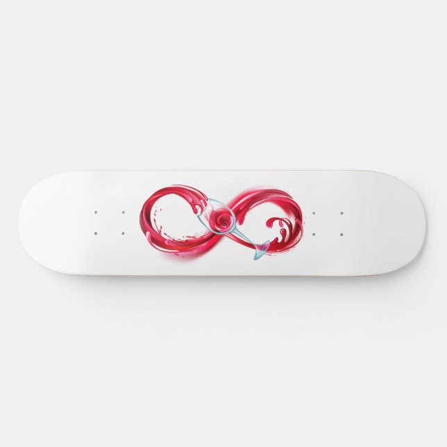 Skateboard Infinito con vino Rojo (Horz)