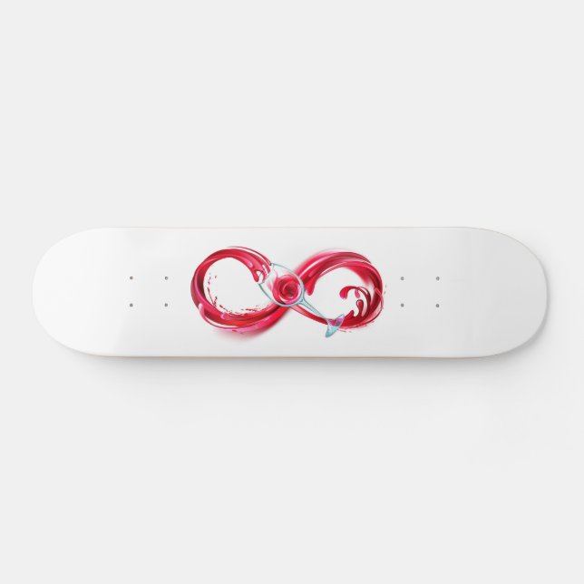 Skateboard Infinito con vino Rojo (Horz)