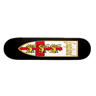 Skateboard Inglaterra, inglés, insignia o escudo, CCB negro
