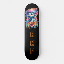 Skateboard *~* Iniciales Neon Hair Rainbow AP89 Troll