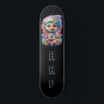 Skateboard *~* Iniciales Neon Hair Rainbow Troll AP89<br><div class="desc">(Código de búsqueda AP89 para elementos Troll y AP88 para elementos de temas medievales) Transferir fácilmente a otros productos Zazzle. Skateboard de fondo NEGRO. Los colores brillantes y tan felices del NÓNICO Arcoiris simplemente emiten las imágenes TROLL y LETRAS. Personalizar / Personaliza tus INICIALES / MONOGRAM. Exquisito y muy Adorable...</div>