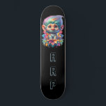 Skateboard *~* Iniciales Neon Hair Rainbow Troll AP89<br><div class="desc">(Código de búsqueda AP89 para elementos Troll y AP88 para elementos de temas medievales) Transferir fácilmente a otros productos Zazzle. Skateboard de fondo NEGRO. Los colores brillantes y tan felices del NÓNICO Arcoiris simplemente emiten las imágenes TROLL y LETRAS. Personalizar / Personaliza tus INICIALES / MONOGRAM. Exquisito y muy Adorable...</div>