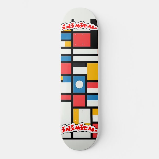 Skateboard Inimical Mondrian (Anverso)
