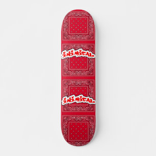 Skateboard Inimical Red Paisley