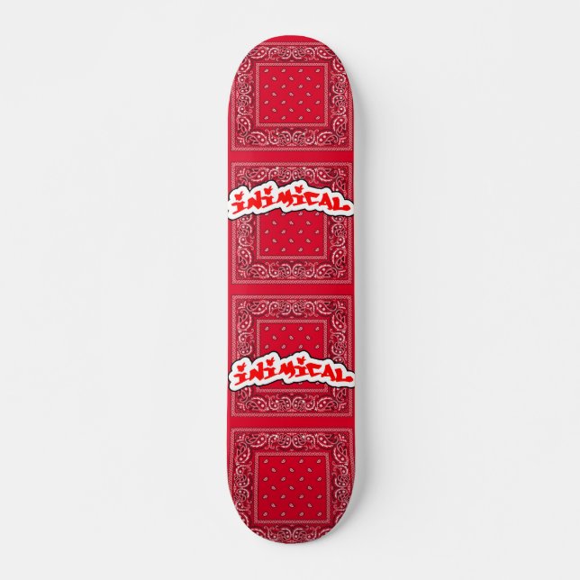 Skateboard Inimical Red Paisley (Anverso )