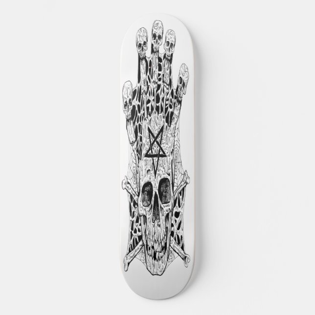 skateboard Ink Drawing Skull Skull (Anverso)