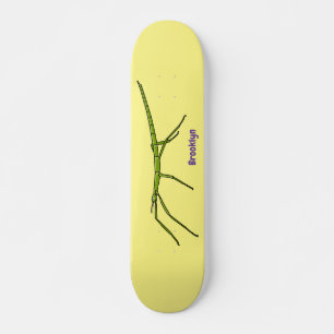 Skateboard Insectos de palos verdes con caras felices persona
