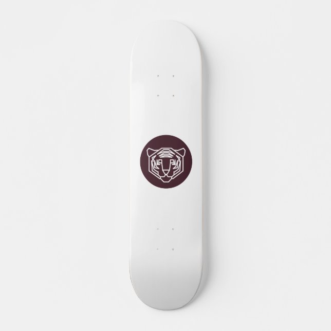 Skateboard Insignia de la cara del tigre (Anverso )