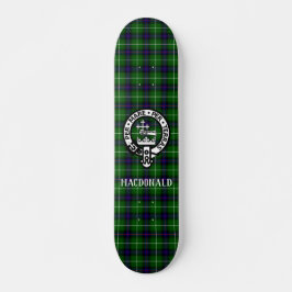 Skateboard Insignia escocesa MacDonald Tartán y Escudo