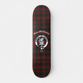 Skateboard Insignia Escudo de Clan Middleton y Tartán