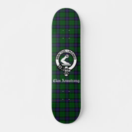 Skateboard Insignia Escudo Scottish Clan Armstrong y Tartán