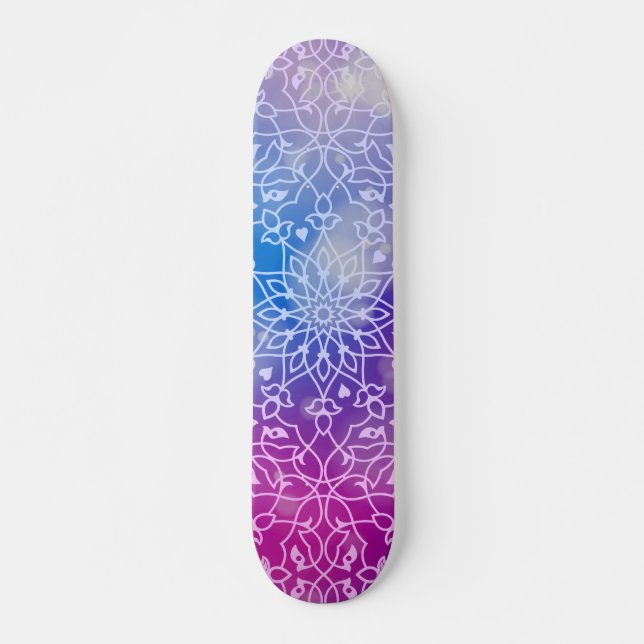 Skateboard Inspiración de Mandala 9 (Anverso )