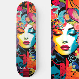 Skateboard Inspiración del arte de la calle colorido y vibran