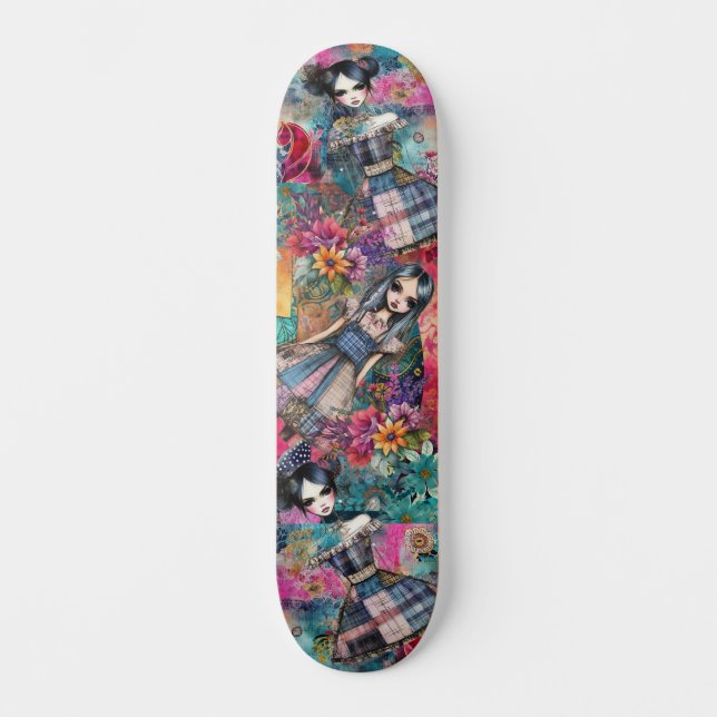 Skateboard Inspiración en el arte de las calles urbanas de la (Anverso)