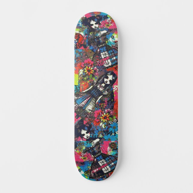 Skateboard Inspiración en el arte de las calles urbanas de la (Anverso)