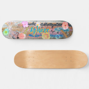 Skateboard inspirado en grafitis de explorador urb