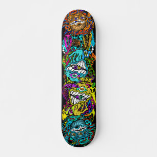 Skateboard Intenso día Glo Psycho Loco Insane Gráficos
