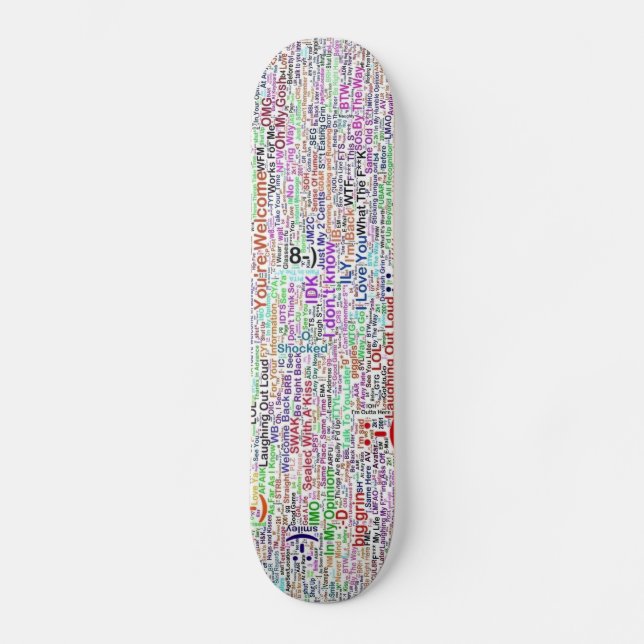 Skateboard Internet Chat Lingo Art (Anverso)