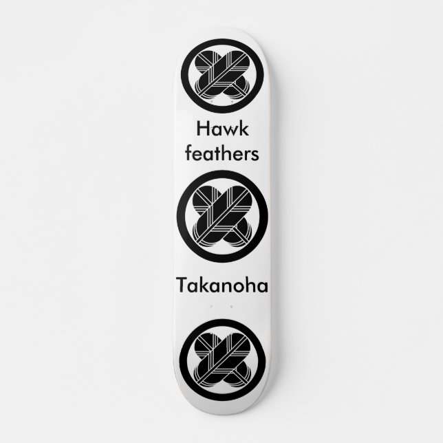 Skateboard Intersección de plumas de halcón en círculo (Anverso )